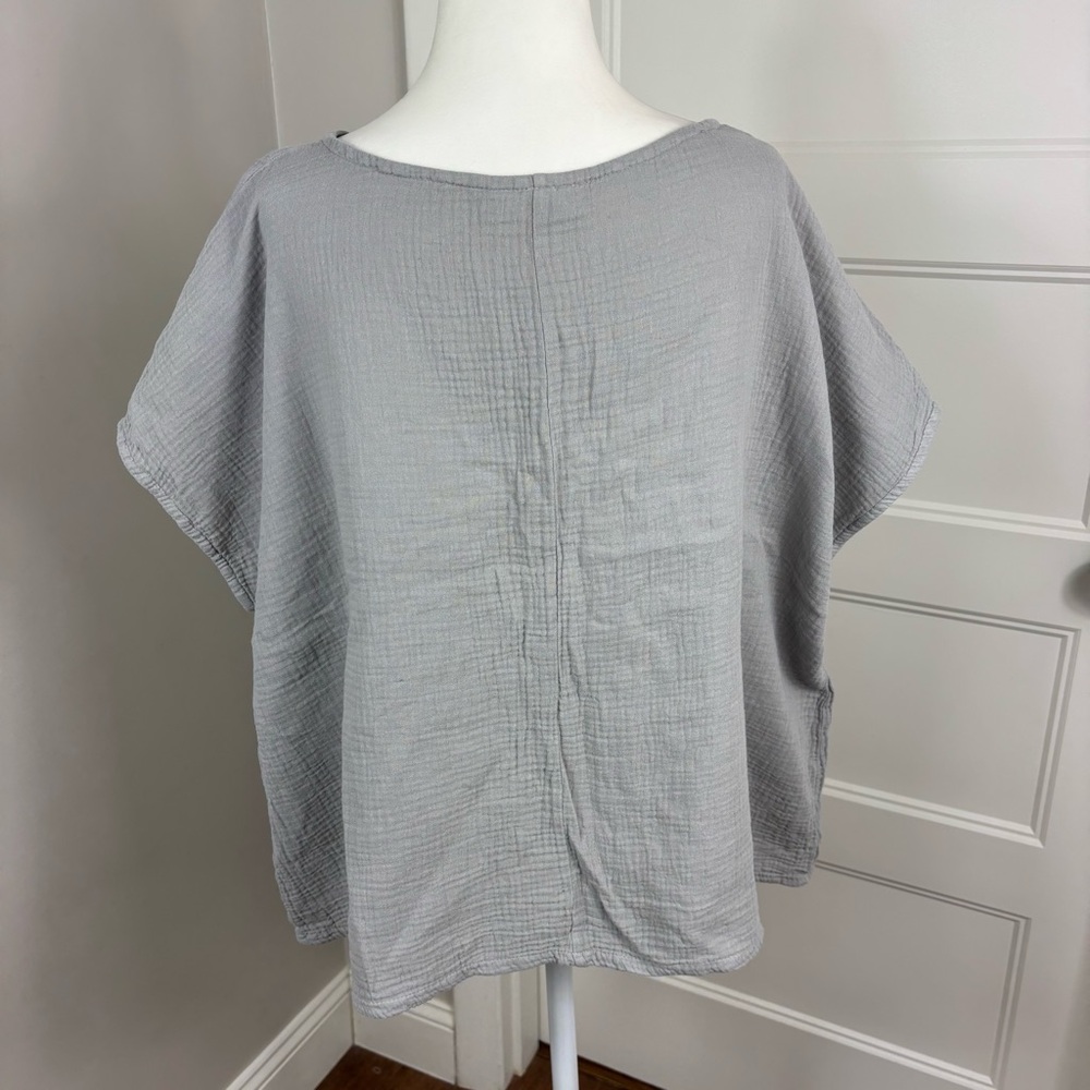 Bryn Walker Grey Cotton Gauze‎ Top XS - Picture 3 of 6